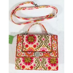 2010 Vera Bradley Julia Folkloric Quilted Crossbody Handbag